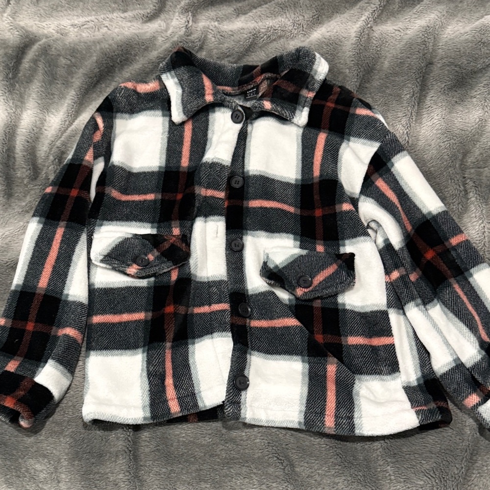 SHEIN Checkered Fleece Jacket